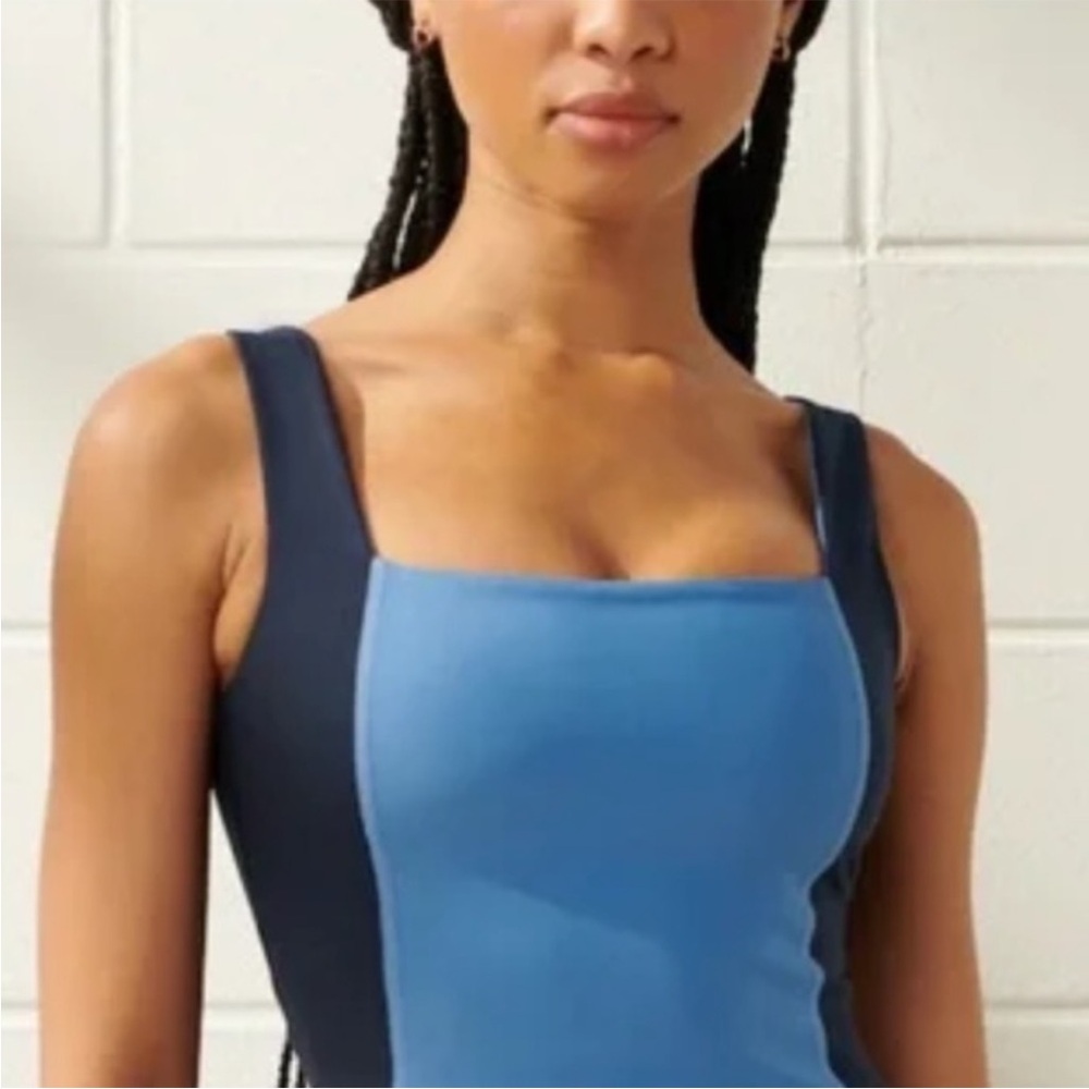 YPB Blue and Navy Colorblock active Tank Top